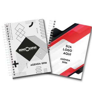 Agenda 2026 Empresarial Personalizada  15x21cm  Capa Dura Wire-O 